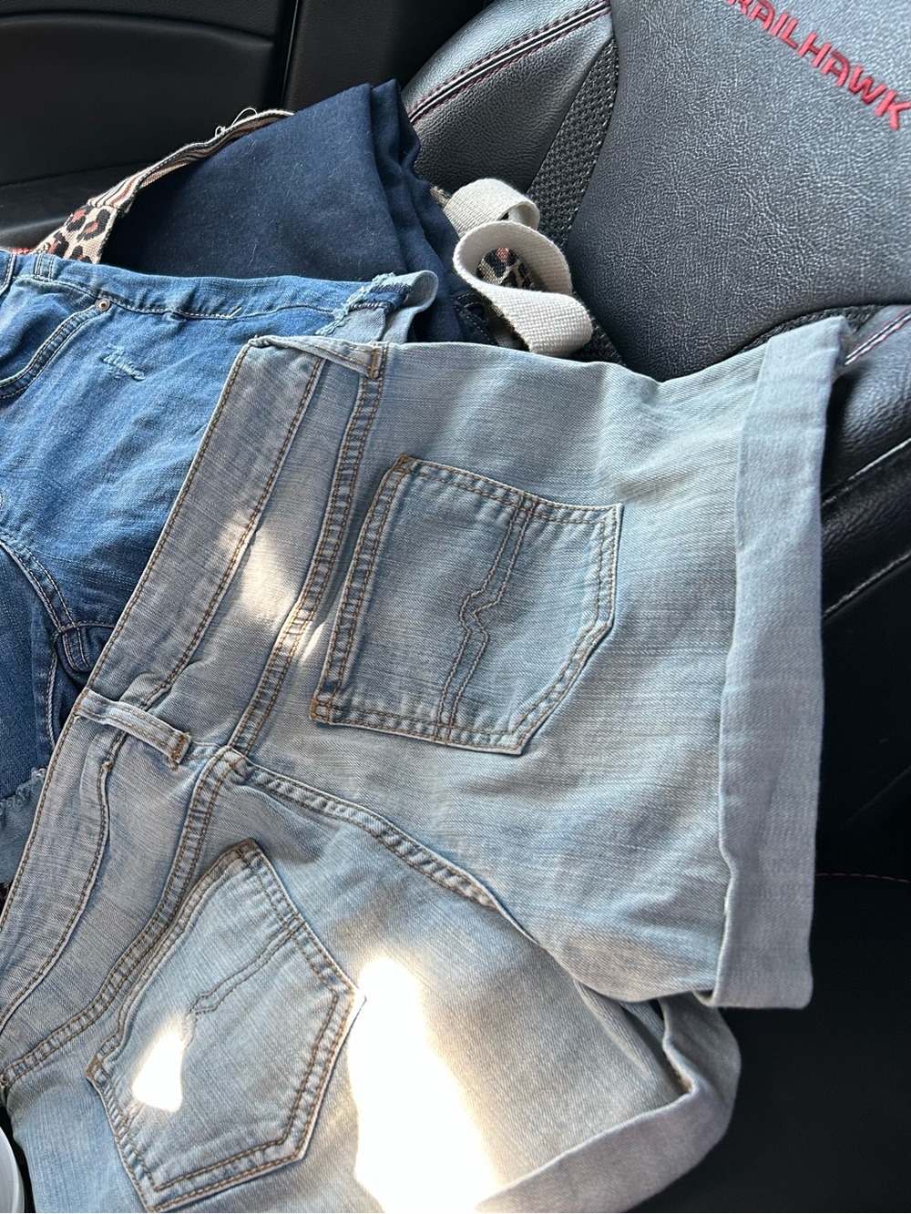 Girls' Light Blue Denim Shorts - Casual Roll-Hem